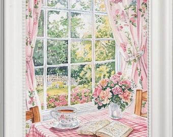 Geteld kruissteekpatroon Morning Tea (digitaal patroon) werkt in Pattern Keeper