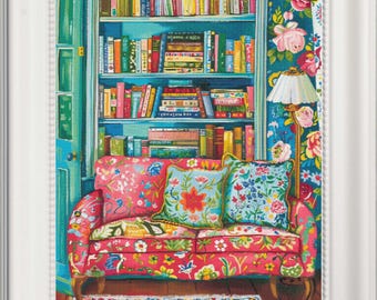 Geteld kruissteekpatroon leeskamer (digitaal patroon) werkt in Pattern Keeper