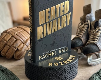 3D-gedruckter, drehbarer Buchständer in Form eines Hockeypucks