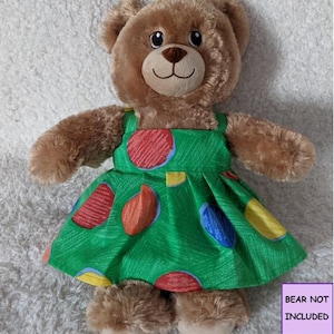 dancing bear green dress Emerald Green with gold last teddy bear for quinceanera