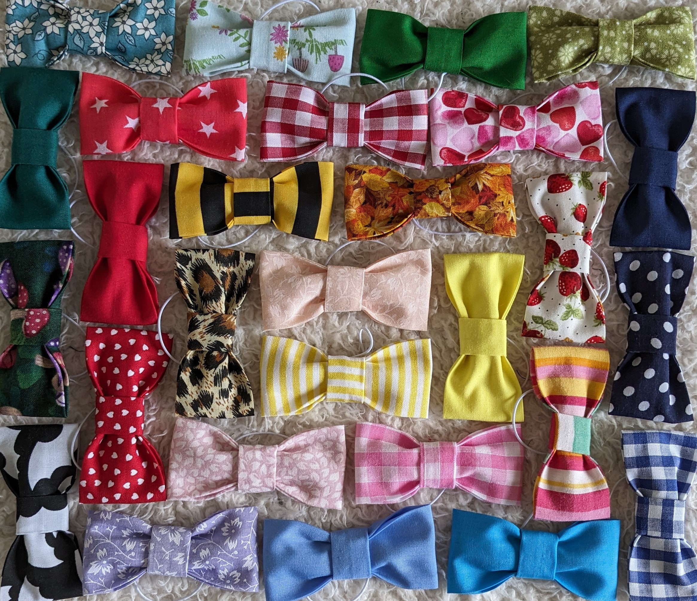 Build-a-Bear Bows - 3x Random Cotton Hair Bows, Lucky Dip