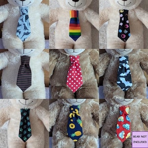 Corbata de algodón hecha a mano para Build-a-Bear – Diseños surtidos