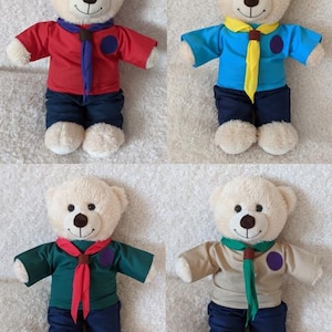 Squirrel/Beaver/Cub/Explorer/Sea Scout/Air Scout/Scout/Leader style uniform for 15inch (Build a bear) size.