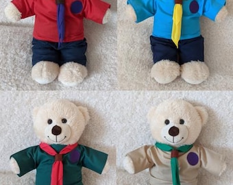 Uniforme de style écureuil/castor/louveteau/explorateur/scoutisme marin/scout aérien/scout/chef pour une taille de 15 pouces (construisez un ours).