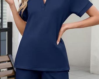 Women's Two-Piece Lounge Set, Short Sleeve Top, Drawstring Shorts, Pockets