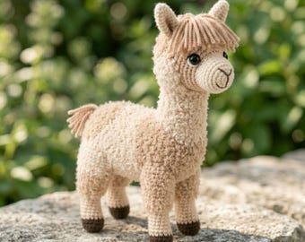 Eenvoudig alpacahaakpatroon, pdf pluizige amigurumi, beginnersvriendelijke pluche tutorial