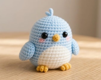 No Sew gehaakt vogelpatroon pdf, amigurumi minispeelgoed, beginnersvriendelijke haakinstructies