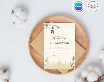 Gepersonaliseerde Eid Mubarak-kaart – Ramadangroet, familieherinnering (digitale download)