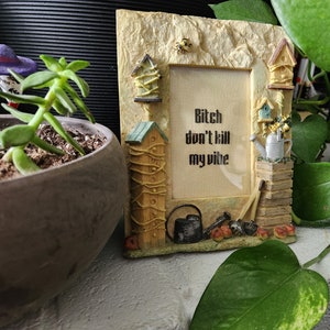 Bitch don&#39;t kill my vibe Funny Kendrick Lamar Rap Lyric Framed Cross Stitch