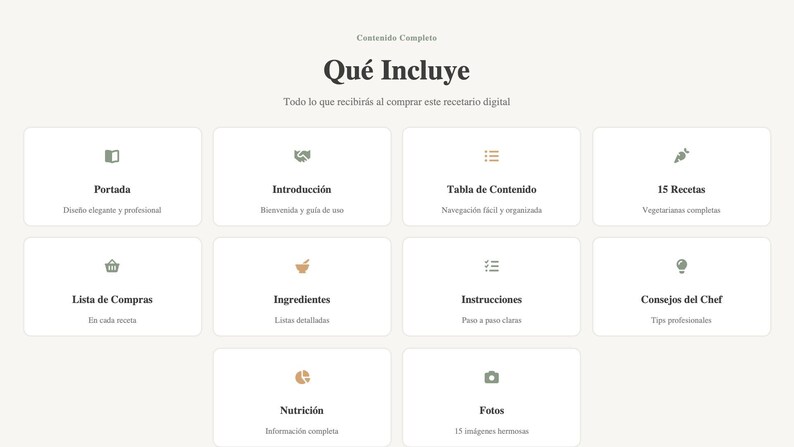 Recetario Vegetariano PDF, 15 Recetas Fáciles Sin Carne, Cenas Saludables image 2