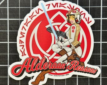 Alderaan Reasons 4x3.77" sticker