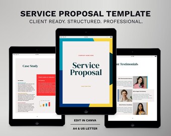 Sjabloon servicevoorstel voor Canva | Freelance klantpitch (digitale download)