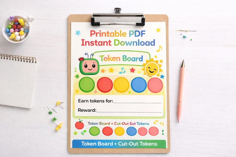 Cocomelon-inspired Token Board | ABA Reward Chart | Printable Behavior ...