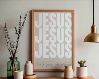 Arte mural cristiano imprimible / Póster con cita de fe / Decoración con versículos bíblicos / A4, A3, A2, 8x10 (PDF) / Descarga digital instantánea