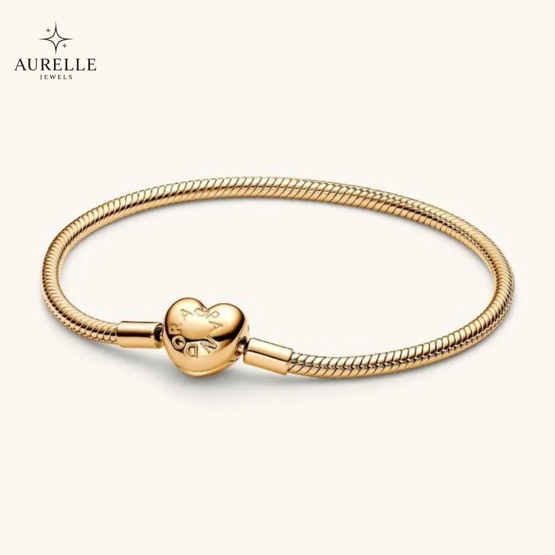 Gold pandora bracelet - Etsy 日本