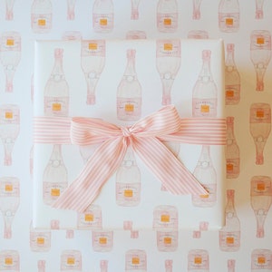 Carta da regalo Champagne Rosé, carta da regalo Champagne rosa estivo, cancelleria acquerello, carta da regalo per la festa della mamma, carta da regalo per addio al nubilato