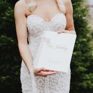Wedding Officiant Book, Ceremony Book, Vow Books, Silk Ribbon, Our Vows, Bridal Shower Gift, Engaged, Wedding Gift, Personalized