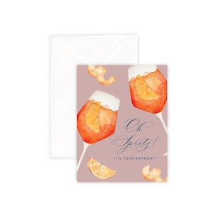 Oh Spritz Cartão de Aniversário, Cartão de Aniversário Aperol Spritz em Aquarela, Aniversário para Ela, Cartão de Aniversário Engraçado, Cartão de Aniversário em Aquarela