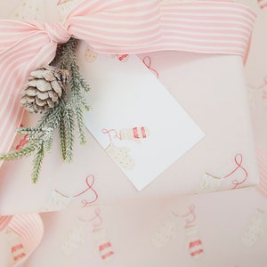 Etichette regalo per guanti natalizi, carta da regalo natalizia, confezione regalo boutique, cancelleria ad acquerello, cancelleria per scrivania/ufficio, idee regalo