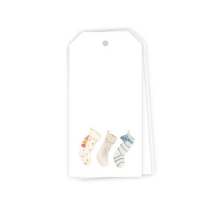 Etichette regalo per calze natalizie, carta da regalo natalizia, confezione regalo boutique, cancelleria ad acquerello, cancelleria per scrivania/ufficio, idee regalo