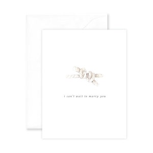 I Can't Wait to Marry You Greeting Card, Watercolor Greeting Card, Watercolor Stationery, Desk/Office Stationery, Gift Idea