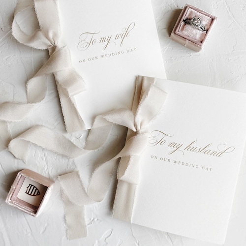 Lettres d'amour de mariage, livres de vœux, à mon mari, vœux personnalisés, ruban de soie, cadeau de shower de mariage, fiançailles, cadeau de mariage, cadeau personnalisé