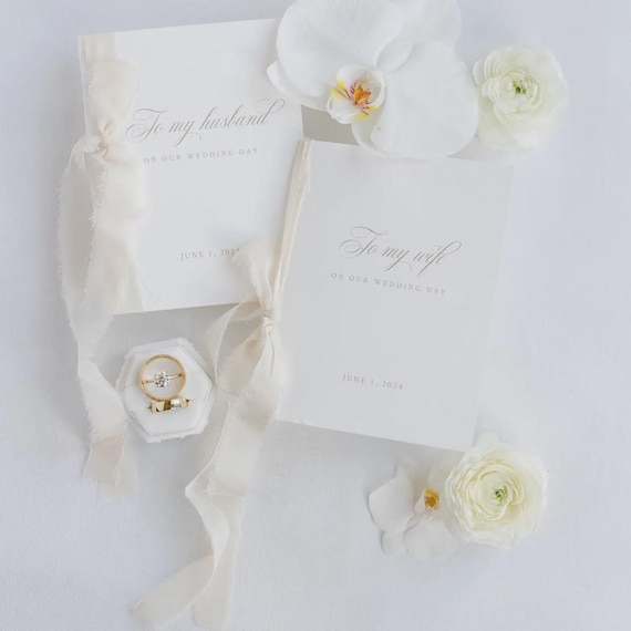 Wedding love letters, Vow Books, to my husband, Personalized Vows, Silk Ribbon, Bridal Shower Gift, Engaged, Wedding Gift, Personalized gift