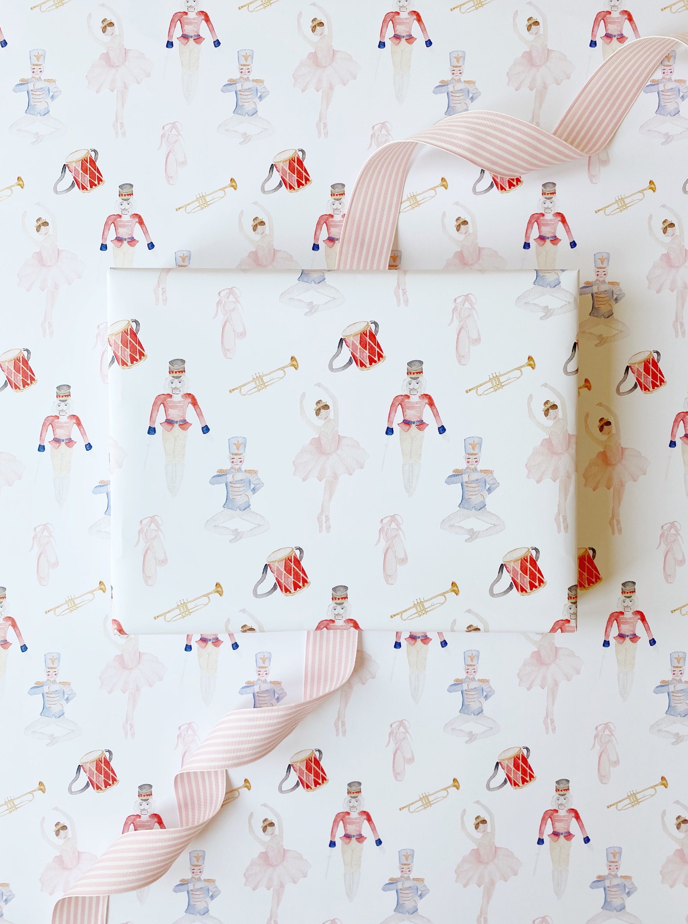 Nutcracker Gift Wrap, Christmas Wrapping Paper, Holiday Gift Wrap, Ho…