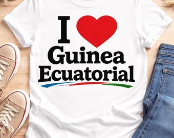 Camiseta I love Guinea Ecuatorial