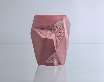 Tazza in Ceramica - Tazza in Porcellana Basalto Rosa, Design Moderno Senza Manico, Utensili da Cucina Unici, Regalo Amante Caffè