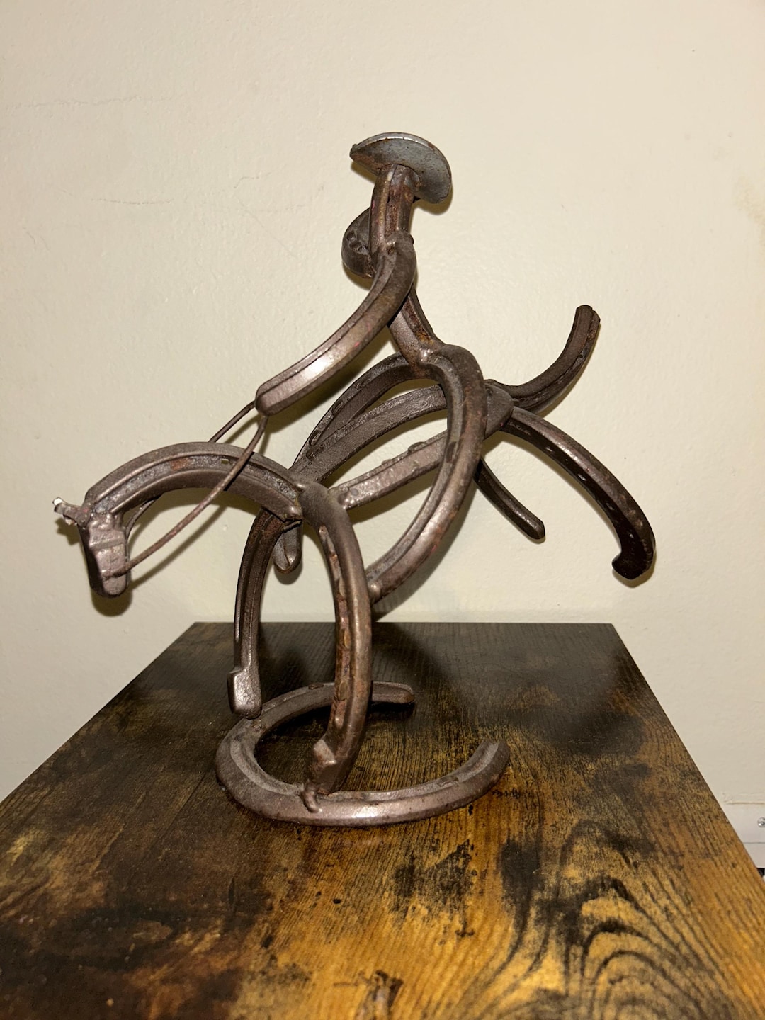 Bronc Rider – Handcrafted Horseshoe Metal Sculpture - Etsy