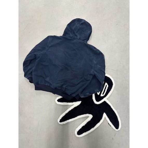 Carhartt Workwear Jacket Navy Blue Zip up Embroidered 2XL - Etsy