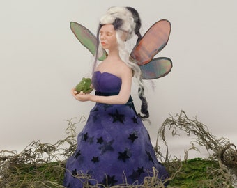 Woodland Fairy Decor ~ Fairy Godmother ~ Forest Fairy ~ Fantasy Figurine Decor ~ Hand sculpted