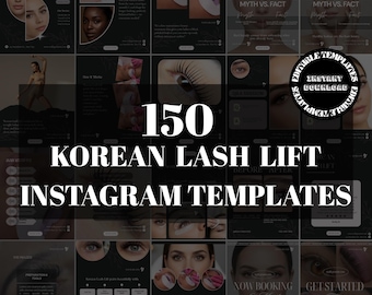 Korean Lash Lift Instagram Templates | Lash lift, lash tech, lash tint, for Lash Artists, Beauty Salons & Clinics