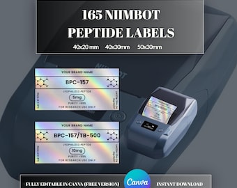 Niimbotbottish Alphabete Schablonen, Niimbot M2, Schlüsselbänder 40 x 20 mm, Niimbot Holographic, Niimbot B21, B18