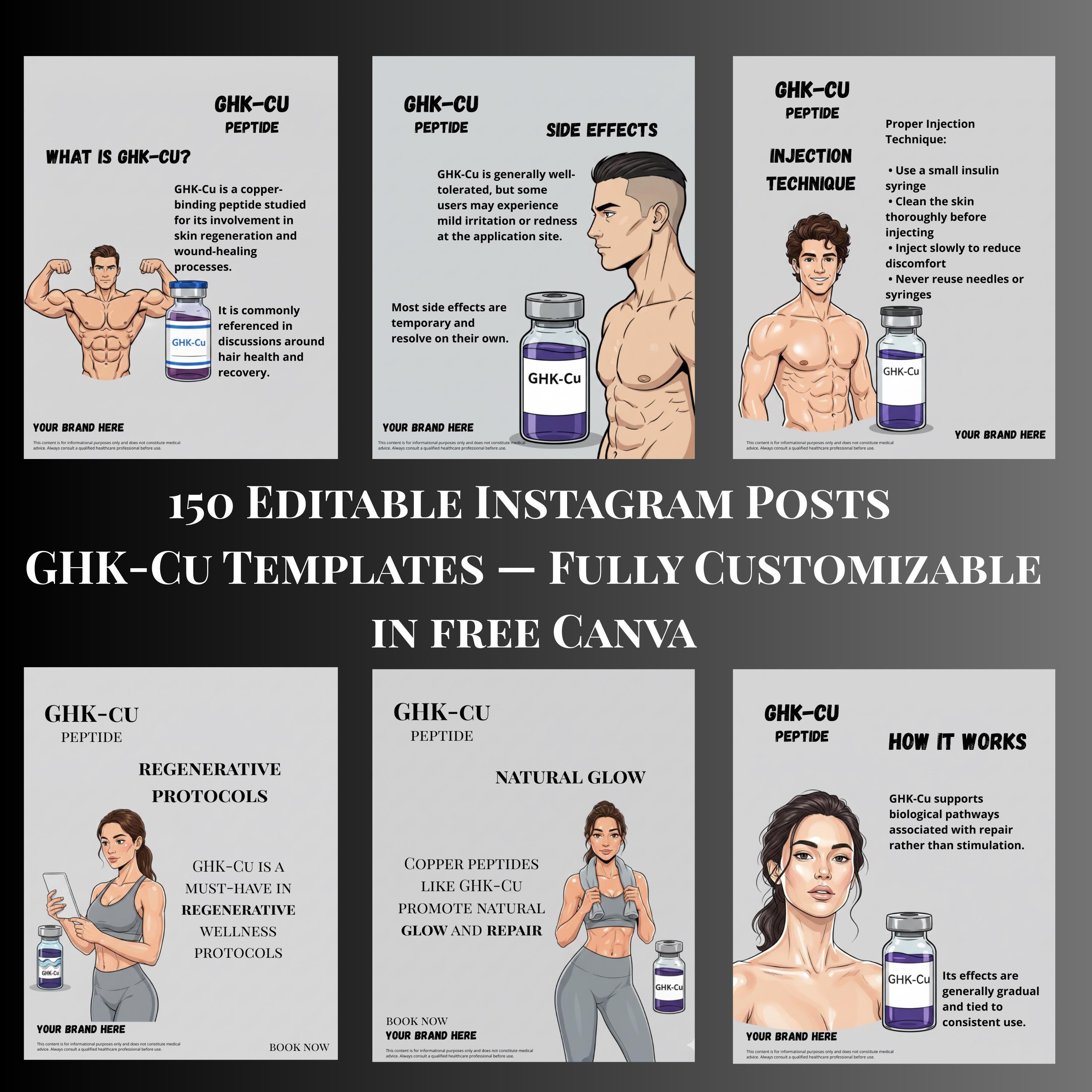 Ghk-cu Instagram Templates, Wellness & Fitness, 150 Editable Posts (digital  Download) - Etsy