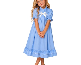 Wendy Darling inspiriertes Kleid, Peter Pan Kostüm für Mädchen, blaues Märchenkleid, Halloween-Kostüm