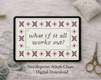 Was ist, wenn alles funktioniert, Nadelspitze Muster | Glaube Kreuzstich PDF | Digitaler Download | Sofortdownload | Süßes Nadelspitzen Design