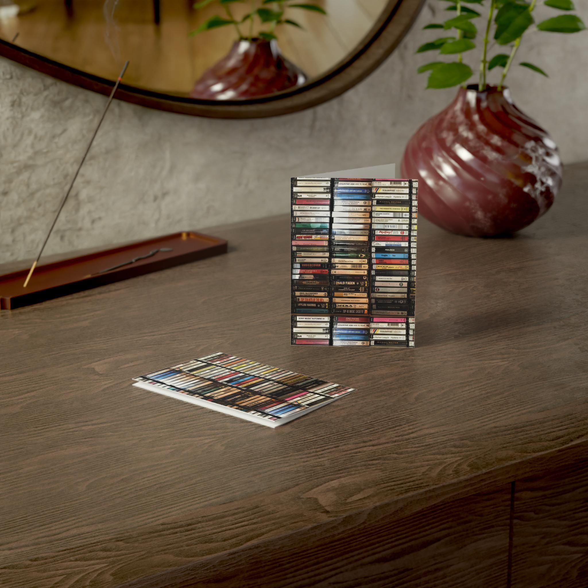 Vintage Cassette Tape Stack Greeting Card - Etsy