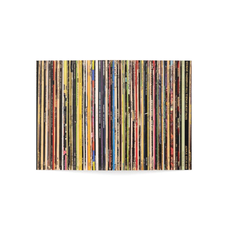 Vintage Vinyl Record Spines Greeting Card | Music Lover Note Card - Etsy