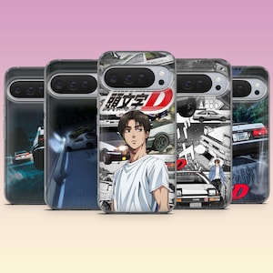Initial D Phone Case JDM Anime Cover for Google Pixel 10, 10A, 10Pro, 9, 9A, 9Pro, 8, 7A, 6, Samsung S26, S25, S24, iPhone 17Pro