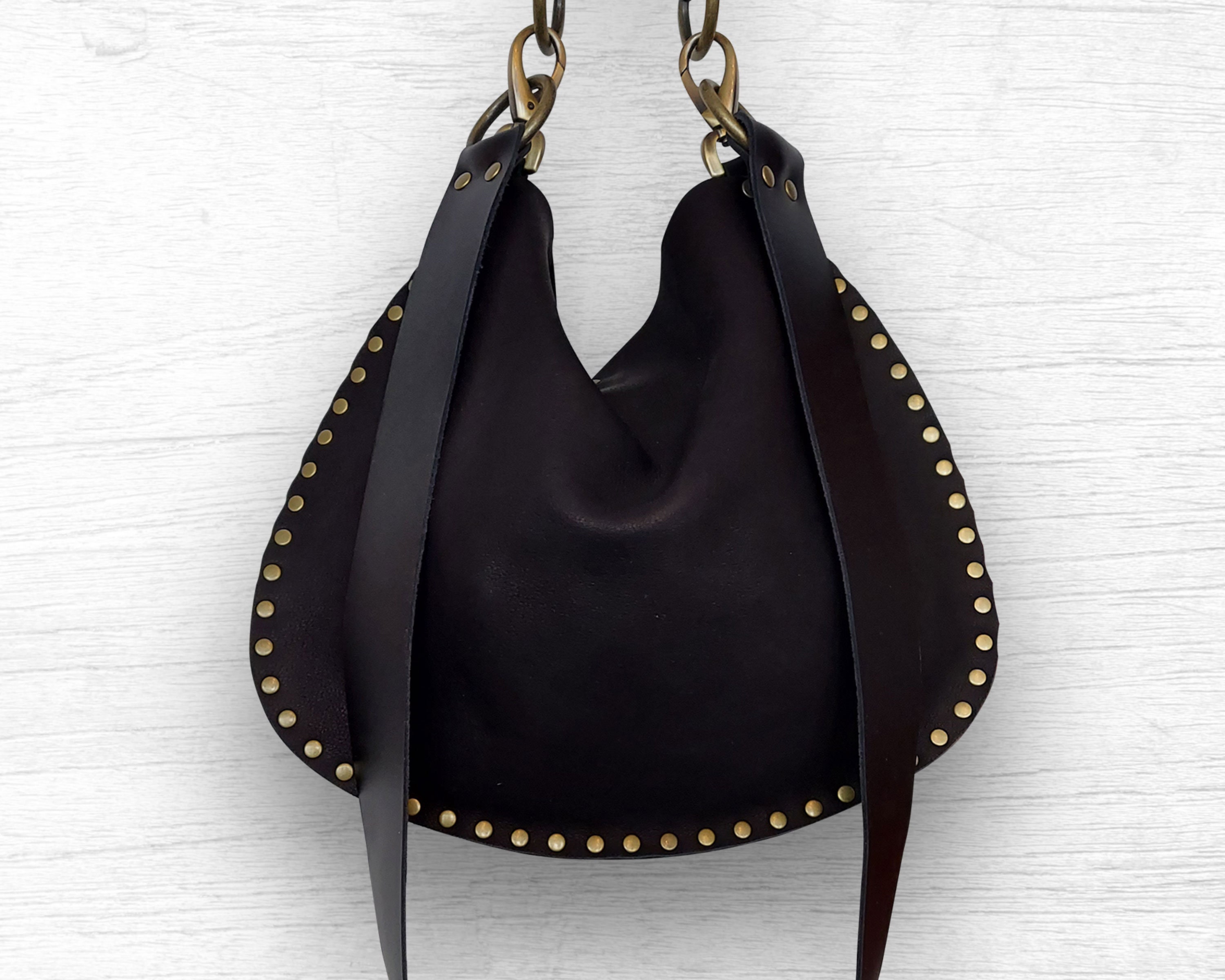Kate Spade black leather foldover shoulder bag/crossbody – My