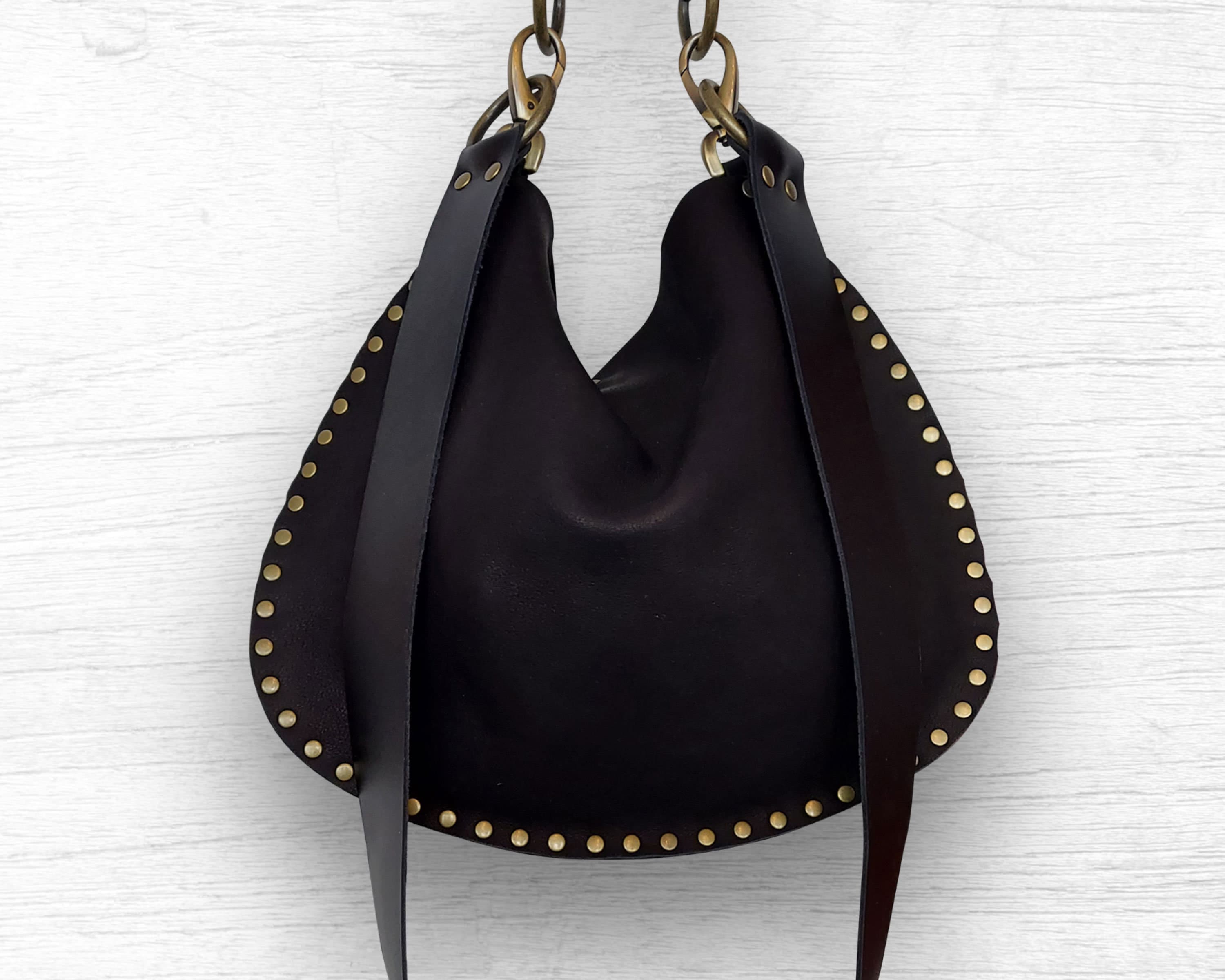 black boho purse