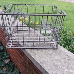 Vintage Wire Milk Crate - Etsy