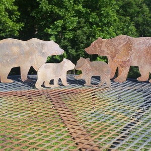 Bear Family Metal Garden Stakes- Mama Bear Garden Sign- Custom Garden Sign- Free Shipping! - Farm animals- wild animals- great outdoors