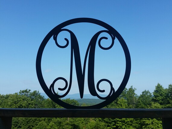 Large Metal Letter Door Hanger Front Door Monogram Monogram Etsy