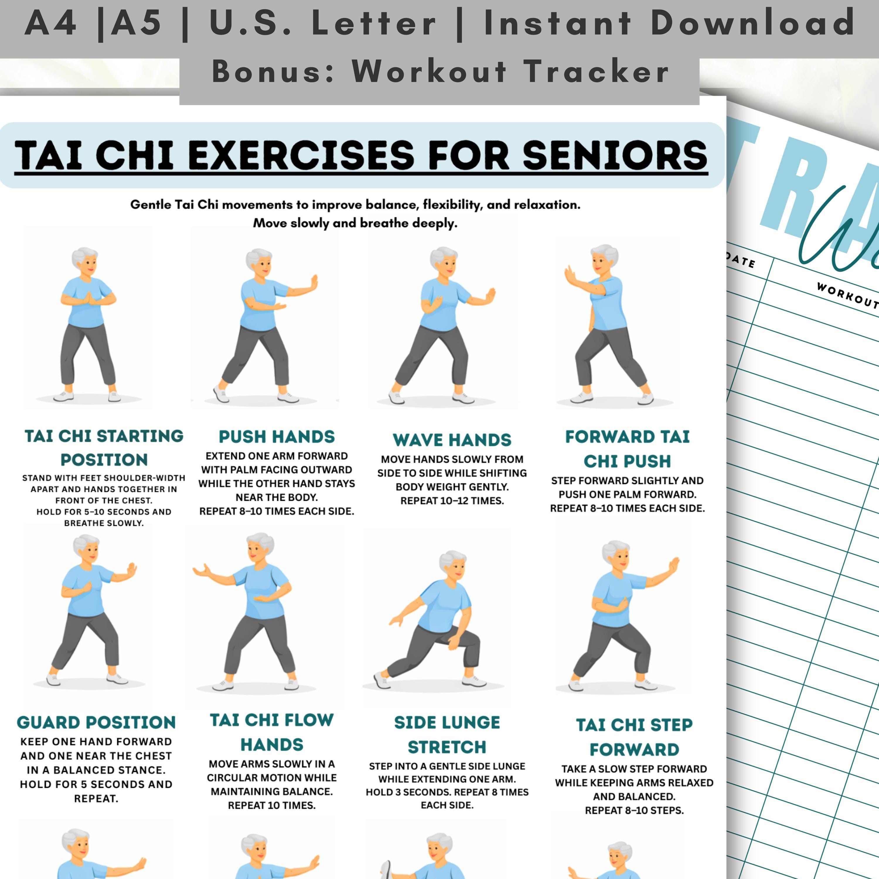 Tai Chi Exercises for Seniors, Gentle Tai Chi Workout Chart