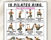 Pilates Ring Full Body Workout, Magic Circle Exercises Printable, Pilates Ring Routine for Women, Home Fitness, A5 A4 PDF