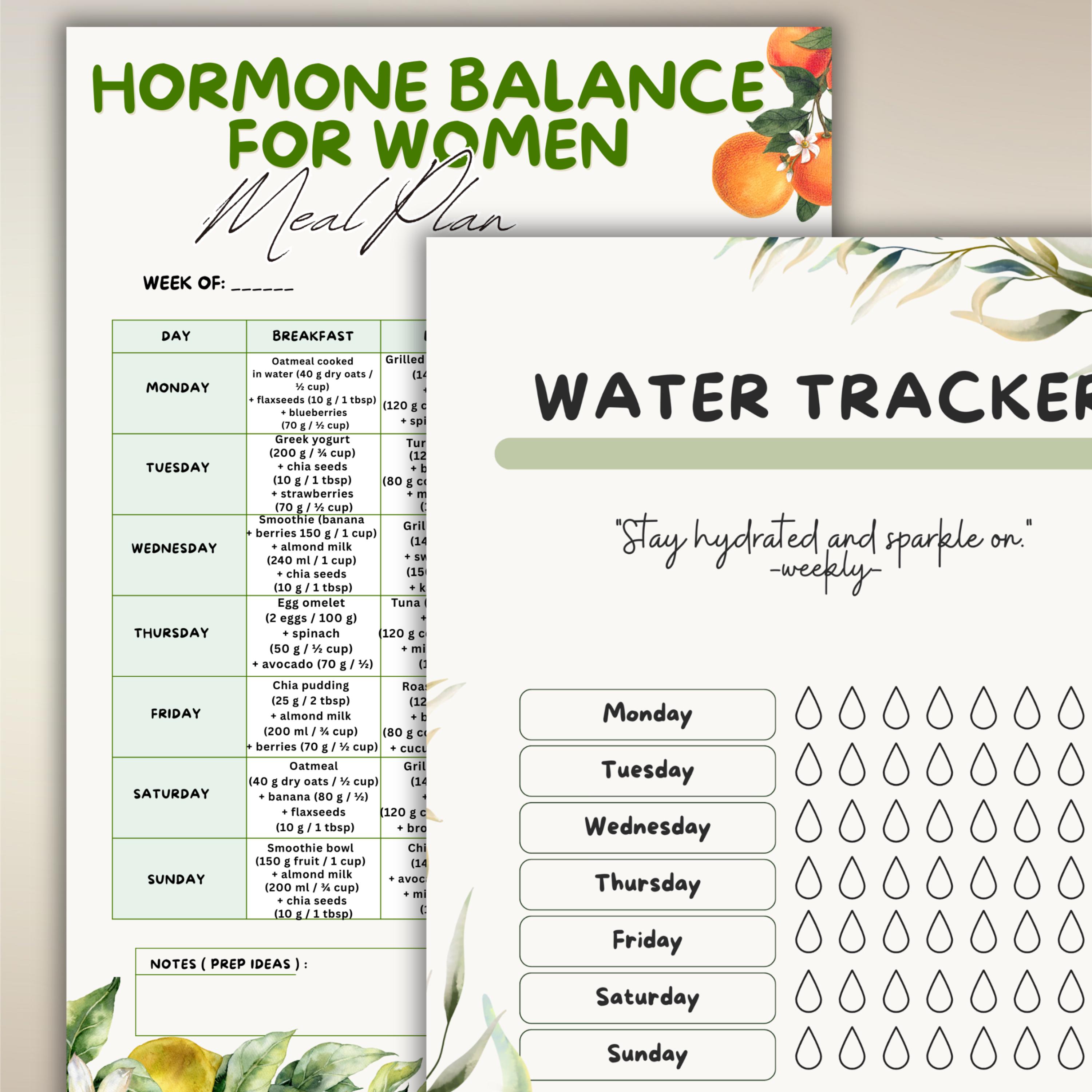 Hormone Balance Meal Plan for Women, 7 Day Meal Plan Printable, Hormone ...