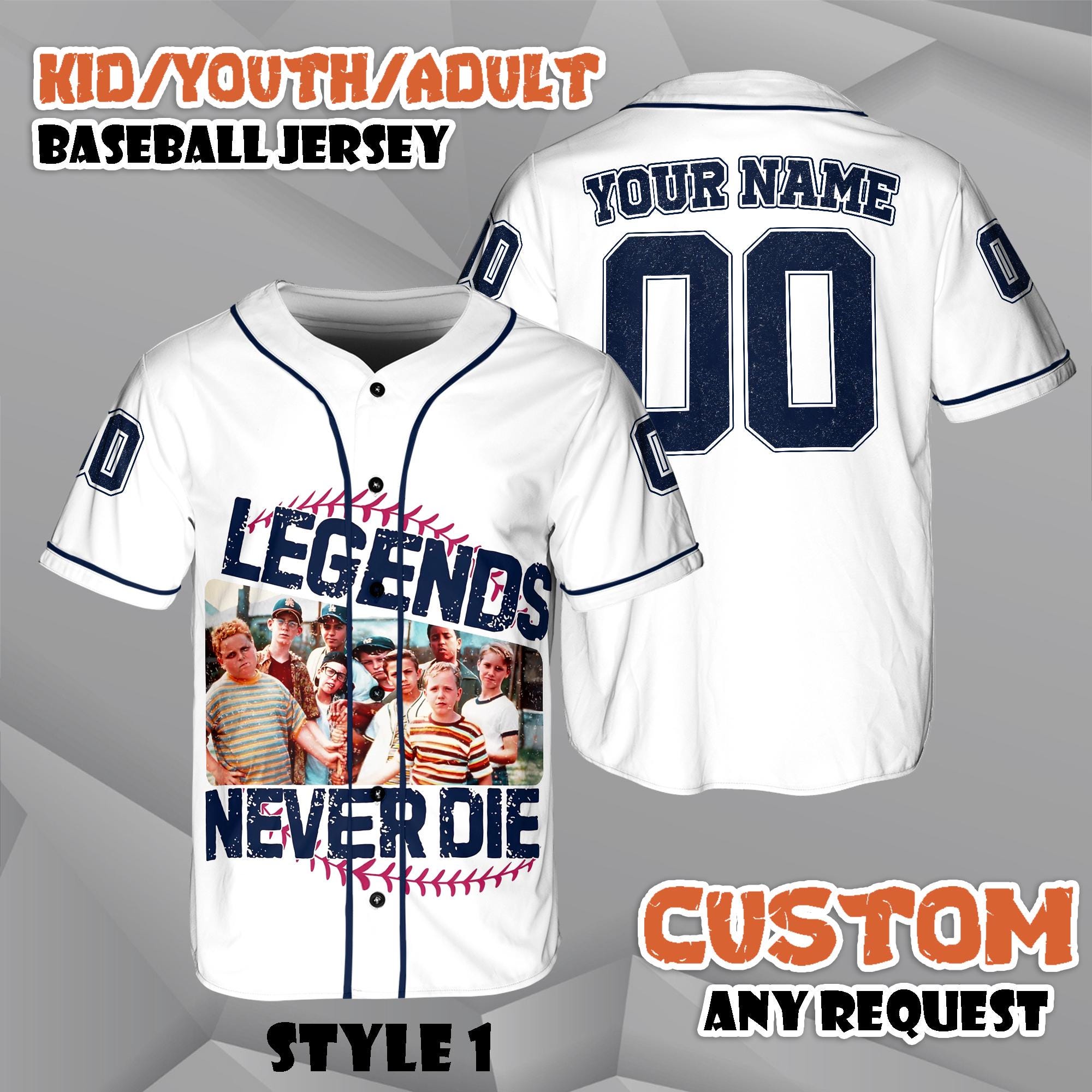 Discover Custom Sandlot Legends Baseball Jersey, Personalized The Sandlot Movie Shirt